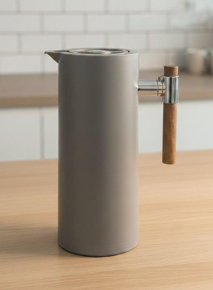 Thermos for tea and coffee Grey 1 liter